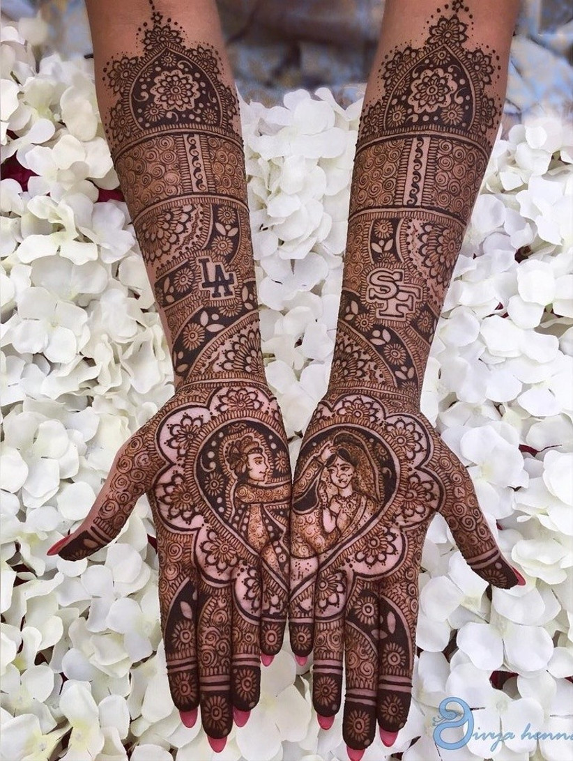 If you are looking for Karwachauth mehndi design ideas, save this post for  inspiration. 💚 Mehndi Artist: @lalitbridalmehandiartist… | Instagram