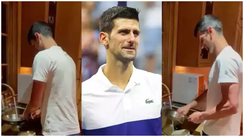 Novak Djokovic : वर्ल्ड के नंबर 1 टेनिस प्लेयर घर में धूल रहे बर्तन, सामने आया मज़ेदार वीडियो