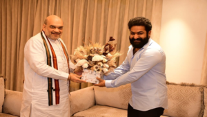 Amit Shah with JR Ntr: अमित शाह ने जूनियर एनटीआर से की मुलाकात, ट्वीट कर बांधे साउथ एक्टर की तारीफों के पुल