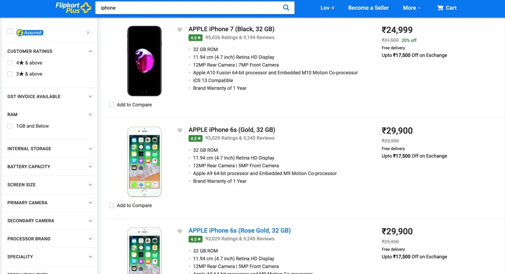 iPhone 4G Flipkart 