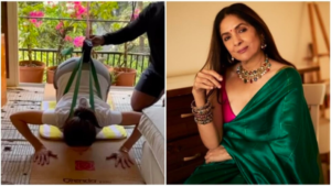 Neena Gupta : 63 साल की नीना ने किया इंटेंस वर्कआउट, लगाए पुशअप्स