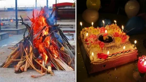 श्मशान घाट में Birthday Cake काट कर मनाई पार्टी, क्या है वजह