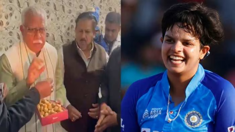 U19 T20 WC: इस महिला क्रिकेटर के घर बधाई देने पहुंचे सीएम खट्टर, कहा- ‘हरियाणा की बेटी पर देश को गर्व…’