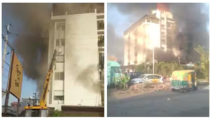 Indore Fire: इंदौर के पपाया ट्री होटल में भीषण आग, कमरे में फंसे लोगों को निकालने के लिए क्रेन की मदद