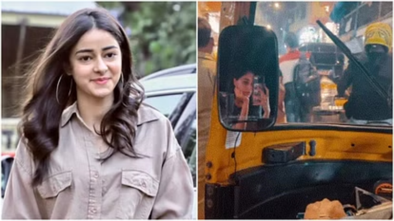 Ananya Panday: मुंबई के ट्रैफिक में फसी अनन्या पांडे ऑटो की सवारी करती नज़र आई