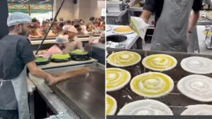 Viral Video of Dosa: बेंगलुरू में झाडू लगाकर बन रहा यह डोसा, देखने वाले हुए दंग