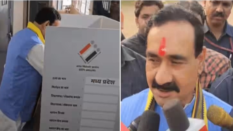 MP Election 2023: नरोत्तम मिश्रा ने दतिया में डाला वोट, बोले दूसरा दल जीता तो पाक में मनेगा जश्न