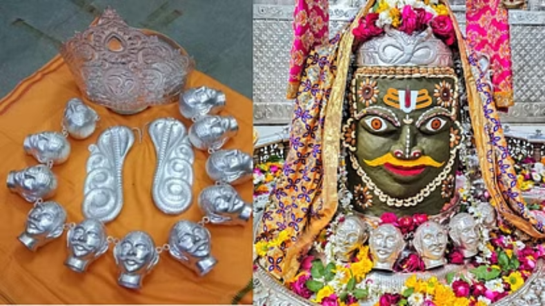 Ujjain Mahakal का चांदी के मुकुट-रूद्राक्ष की माला से हुआ शृंगार, श्री गणेश स्वरूप में दिया दर्शन