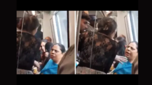 Video: तेरे बाप की है मेट्रो! शर्म कर लो बूढ़ी… Metro में महिला से भिड़ गई पापा की परी