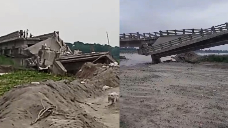 Araria Bridge Collapse: 12 करोड़ की लागत से बन रहा अररिया पुल नदी में समाया