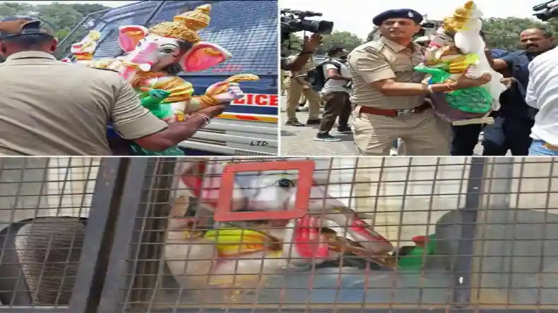 Lord Ganesha arrested by police in Karnataka