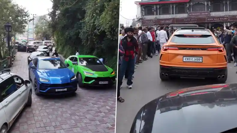 मसूरी में 71 lamborghini की लगी कतार, नजारा देख रह जाएंगे हैरान