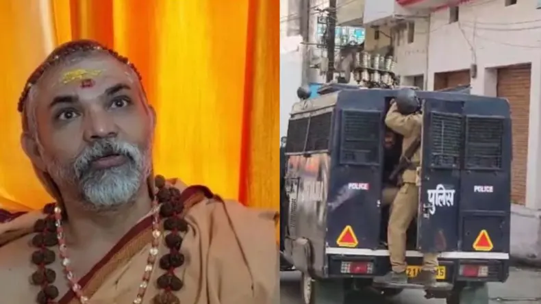 मस्जिद के पास पुलिस पर हुआ पथराव, जान बचाने के लिए हटना पड़ा पीछे, शंकराचार्य ने उठाए सवाल