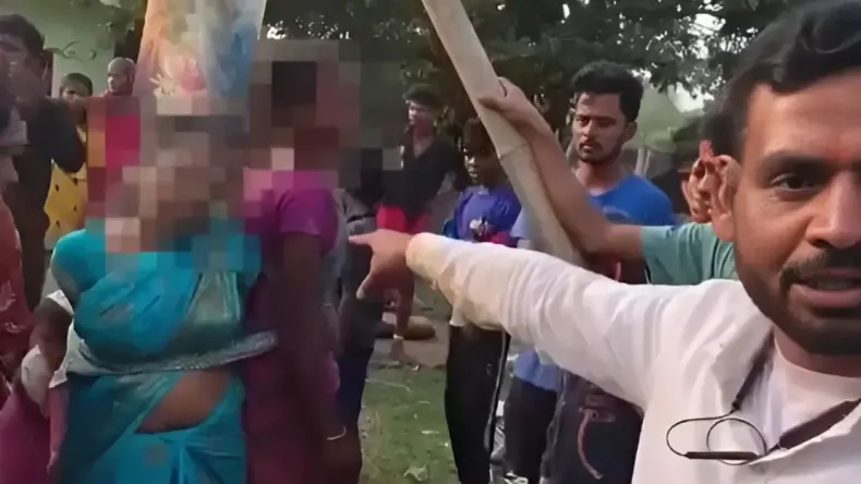 Christmas celebrating while Two women tied to a tree accused of converting religion watch video viral